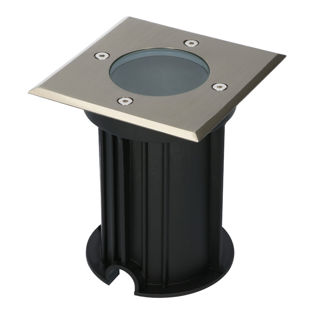 Spot encastrable au sol exterieur LED - Carré - GU10 - inox - IP65