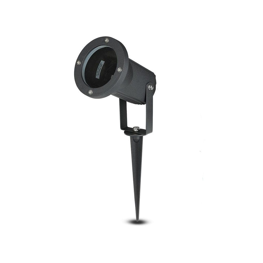 V-TAC LED Prikspot - GU10 fitting - Kantelbaar - IP44 Vochtbestendig - Aluminium - Tuinspot - Geschikt voor in de tuin - Zwart - 3 jaar garantie