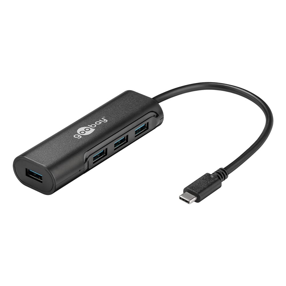 Goobay USB 3.2 GEN 1 (USB 3.0) USB-C naar USB-A adapter - 4 poorts - quick-charger - 5Gbit/s