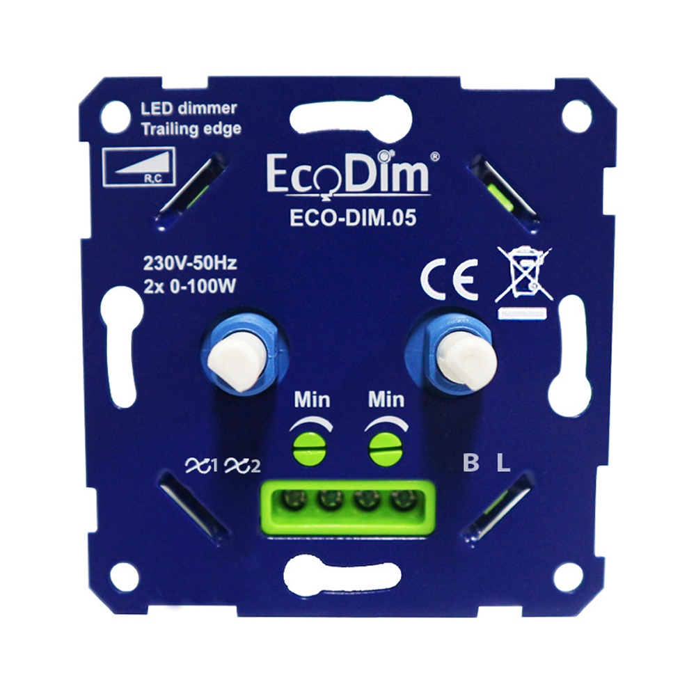 Einbau Doppeldimmer -2x 0-100W - für trailing edge