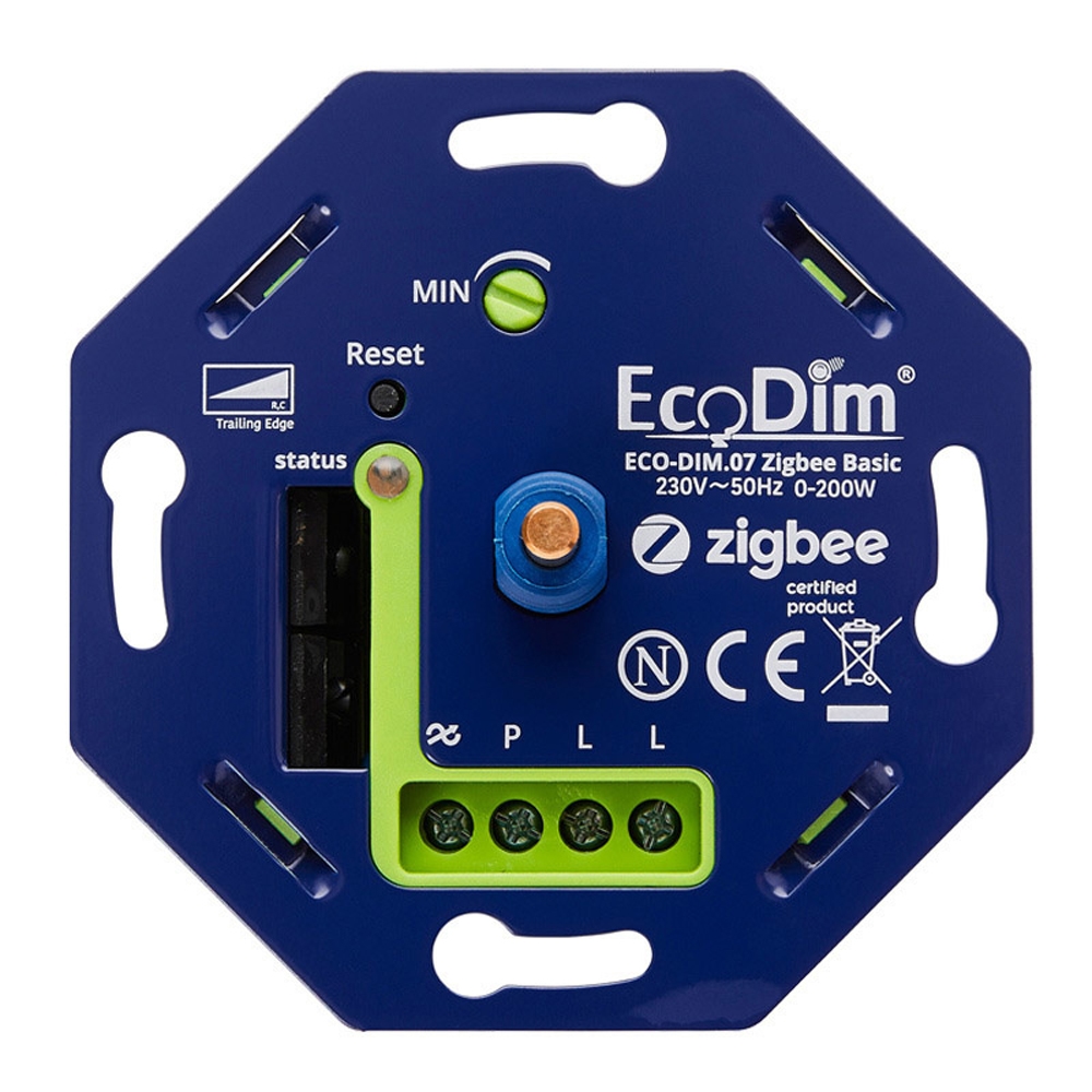 Zigbee Smart LED-Einbaudimmer - 0-200 Watt - Phasenanschnitt - ECO-DIM.07