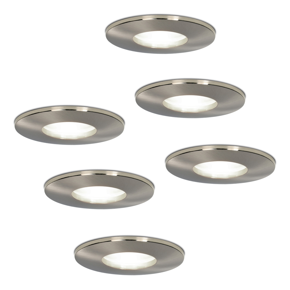 6x Vegas LED-Einbaustrahler - Dimmbar - 4 W 6500K - IP44 - Aluminium